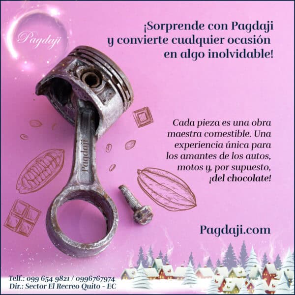 Pistón de motor de chocolate